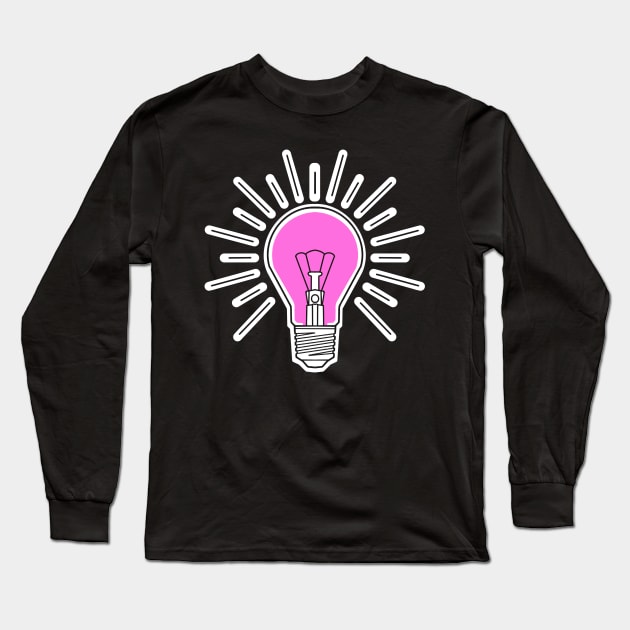 pink lightbulb Long Sleeve T-Shirt by weilertsen